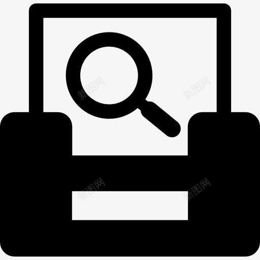 搜索文件的按钮图标png_新图网 https://ixintu.com 按钮 搜索 放大镜 文件 文件夹 界面
