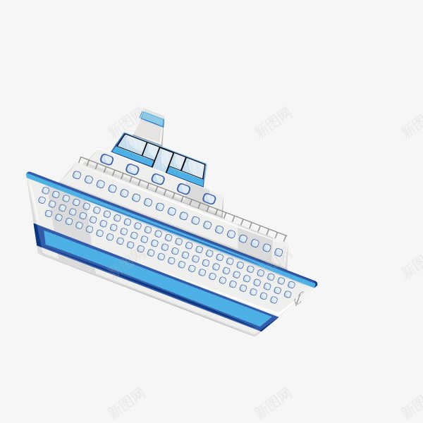 扁平化图案轮船png免抠素材_新图网 https://ixintu.com 扁平化图案 轮船