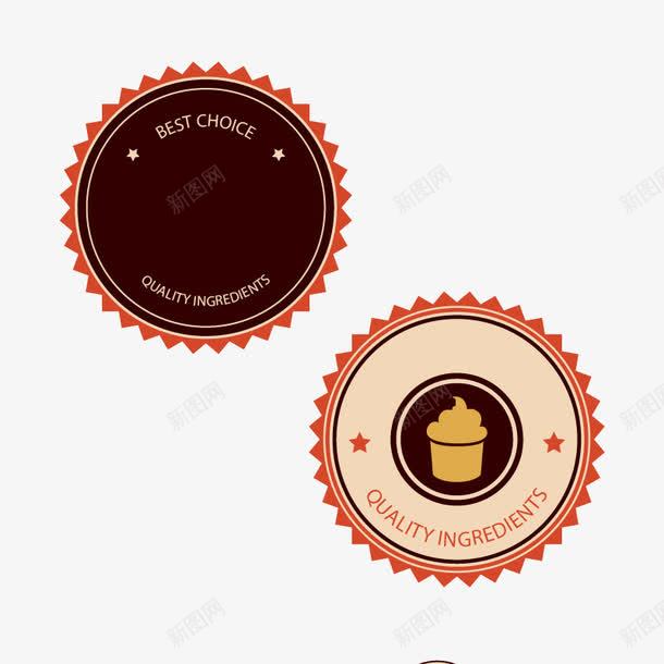 咖啡店标签png免抠素材_新图网 https://ixintu.com 杯蛋糕 烘培标签 蛋糕标签