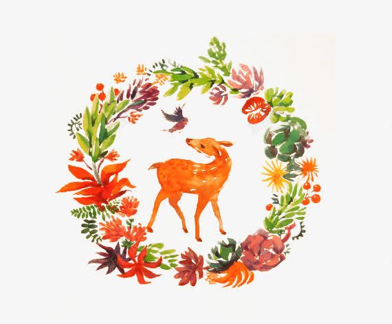圣诞鹿装饰png免抠素材_新图网 https://ixintu.com 卡通小鹿 卡通鹿 圣诞鹿 驯鹿 鹿 鹿头
