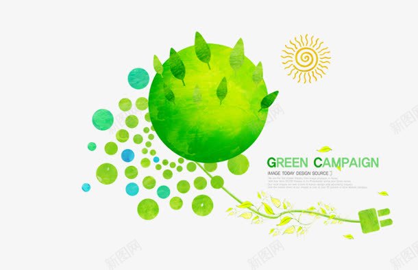 地球png免抠素材_新图网 https://ixintu.com 创意地球 地球 插座 绿色