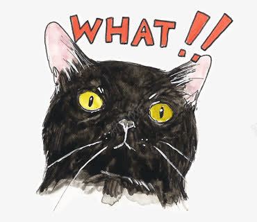 惊讶的猫png免抠素材_新图网 https://ixintu.com 卡通 惊讶 手绘 黑猫