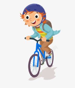 卡通人物骑单车单车男孩高清图片
