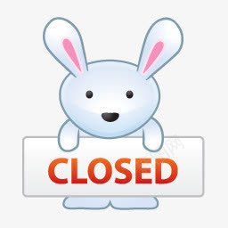 小白兔closed停止营业图标图标