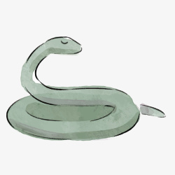绿色小蛇动物矢量图素材