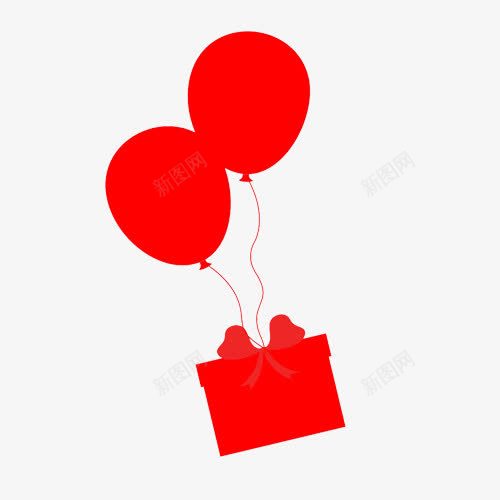 大红色气球礼物png免抠素材_新图网 https://ixintu.com 520 520气球 中国风 喜庆 大红色 气球 礼物 节日