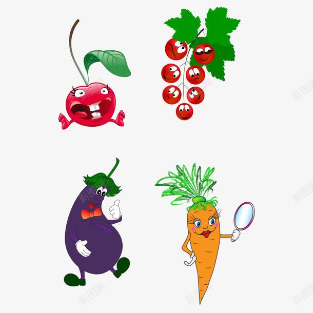 创意蔬菜png免抠素材_新图网 https://ixintu.com 健康食品 卡通蔬菜 新鲜 绿色食品 胡萝卜 茄子 蔬菜