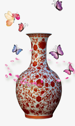 红釉瓷器红釉瓷器花瓶高清图片