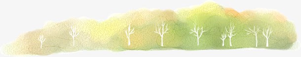 手绘绿色树林美景漫画png免抠素材_新图网 https://ixintu.com 树林 漫画 绿色 美景