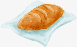春游野餐手绘面包素材