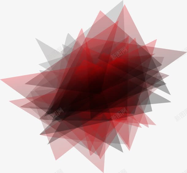 现代几何元素png免抠素材_新图网 https://ixintu.com 几何 叠加 现代 红色