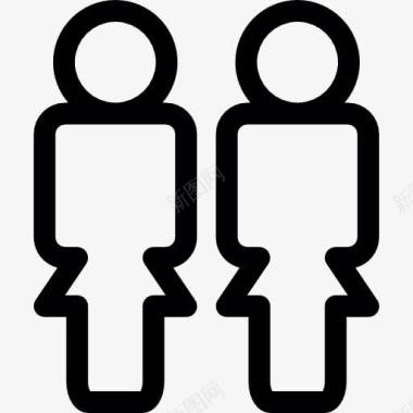 两女厕所标志图标图标
