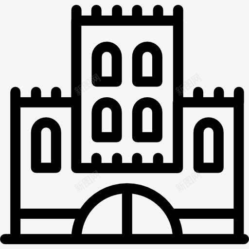 大城堡图标png_新图网 https://ixintu.com 中世纪 君主 国王 城堡 王后 纪念碑