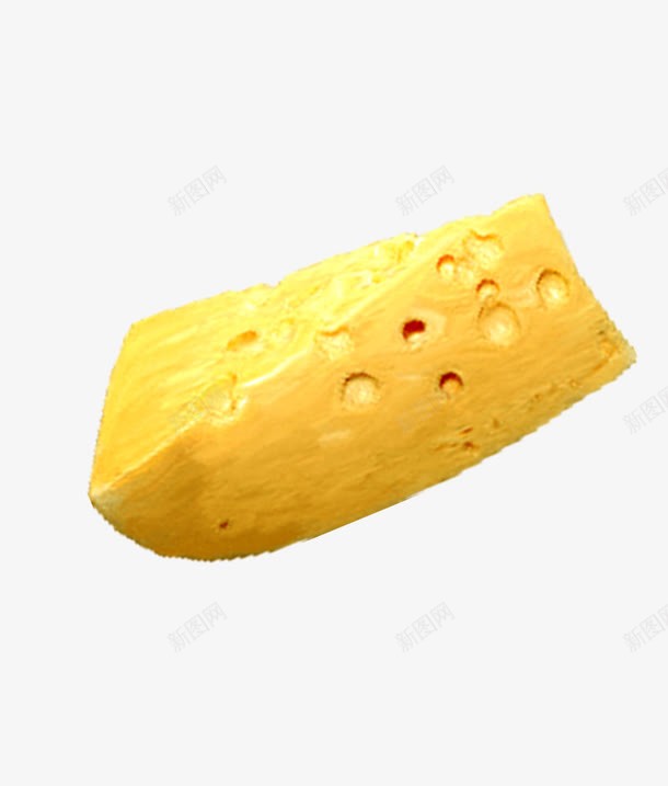 一块黄色奶酪png免抠素材_新图网 https://ixintu.com 松软 美味 营养 食物PNG 黄色