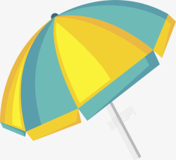 夏季卡通多彩沙滩伞素材