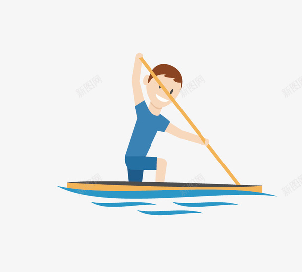 划船的人png免抠素材_新图网 https://ixintu.com 人物 划船 手绘画 矢量装饰 装饰