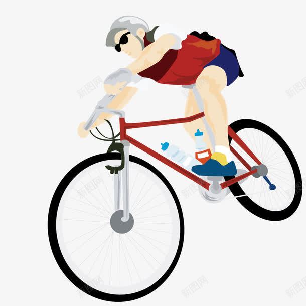 骑山地自行车的运动员png免抠素材_新图网 https://ixintu.com 山地自行车 自行车 运动员