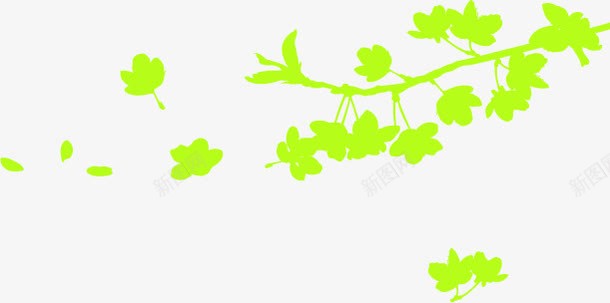 绿色卡通树叶美景手绘装饰png免抠素材_新图网 https://ixintu.com 卡通 树叶 绿色 美景 装饰 设计