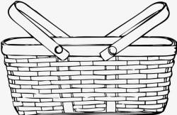 草篮子黑白篮子高清图片