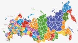 创意俄罗斯地图素材
