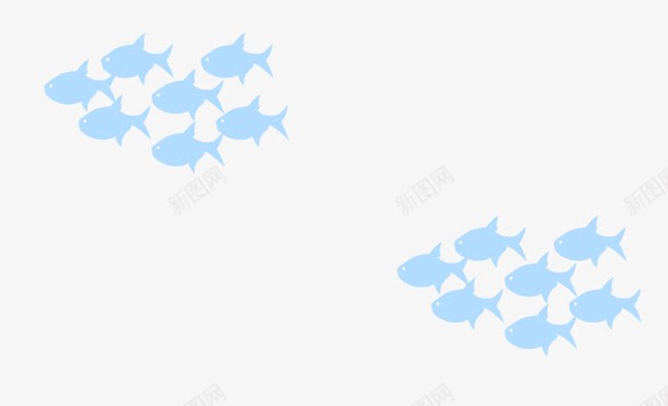 蓝色卡通鱼群漂浮png免抠素材_新图网 https://ixintu.com 免抠PNG 卡通 漂浮 漂浮素材 蓝色 鱼群