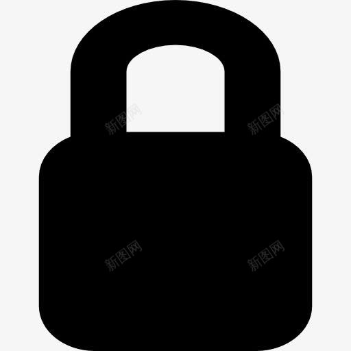 挂锁锁矩形形状图标png_新图网 https://ixintu.com 安全 工具 挂锁 接口 符号 锁 黑色