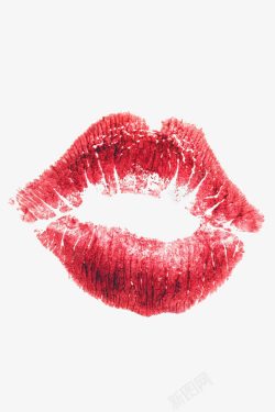 鍞囧嵃红色唇印高清图片