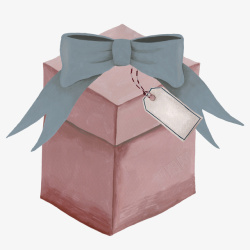 卡通手绘粉色的礼盒素材