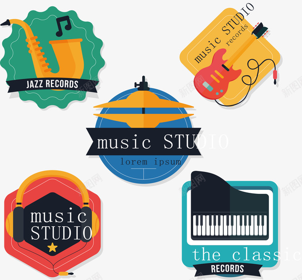 音乐器材logo矢量图ai免抠素材_新图网 https://ixintu.com logo logo设计 学习 精美 音乐 音乐器材 矢量图