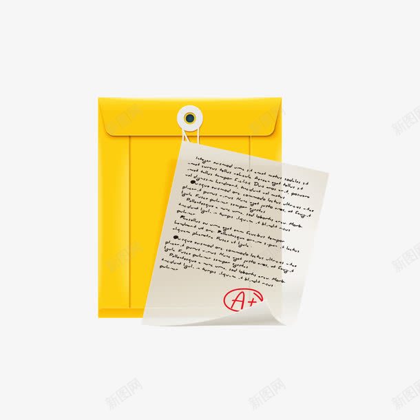 黄色档案袋png免抠素材_新图网 https://ixintu.com 文件袋 档案袋 袋子 黄色
