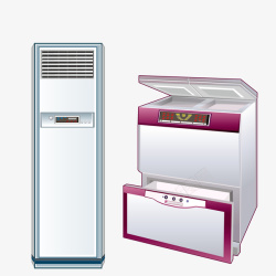 空调冰柜矢量图素材