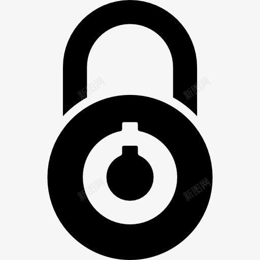 锁接口安全标志圆形挂锁图标png_新图网 https://ixintu.com 圆形锁 安全 封闭保护 工具 挂锁 接口 锁