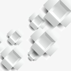 白色立体方格素材