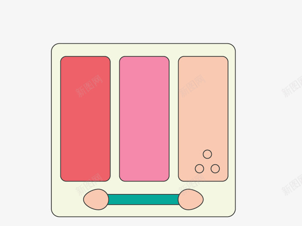 眼影卡通矢量图ai免抠素材_新图网 https://ixintu.com 化妆 卡通 卡通矢量 眼睛 矢量卡通 矢量图