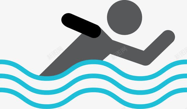 残疾人游泳图标png_新图网 https://ixintu.com 体育运动 残疾人 游泳 游泳标志 运动