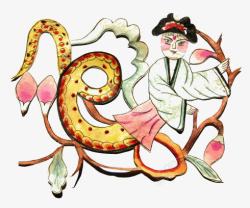 卡通中国风蛇精素材