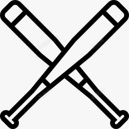 两根交叉的棒球图标png_新图网 https://ixintu.com 体育 夏天 棒球设备 游戏 蝙蝠 运动