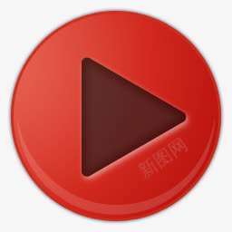 红色的play按钮图标png_新图网 https://ixintu.com play 播放