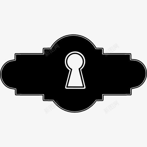 小孔的黑色长水平形状图标png_新图网 https://ixintu.com 安全孔 工具 工具和器具 水平长 钥匙 钥匙孔 黑色