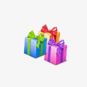 圣诞礼物盒png免抠素材_新图网 https://ixintu.com 圣诞快乐 圣诞节 彩色 礼物盒 蝴蝶结