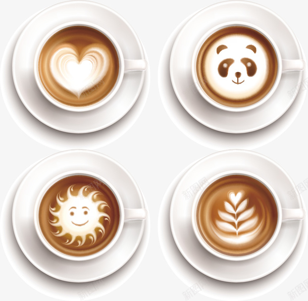 四种不同形状咖啡矢量图eps免抠素材_新图网 https://ixintu.com 咖啡 咖啡PNG 四种咖啡 漂亮咖啡 矢量咖啡 褐色咖啡 矢量图