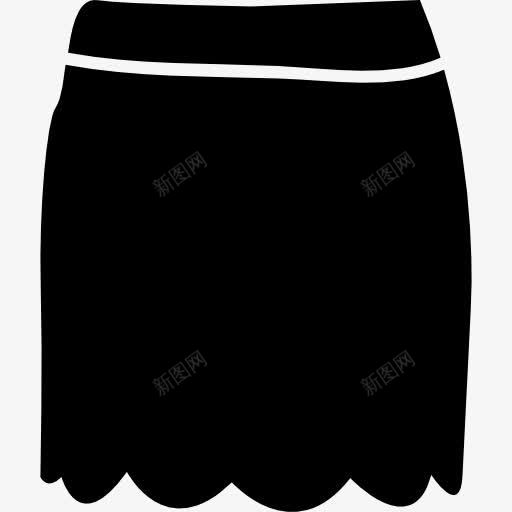 黑色短裙子形状图标png_新图网 https://ixintu.com 时尚 短 纺织 衣服 裙子 黑色