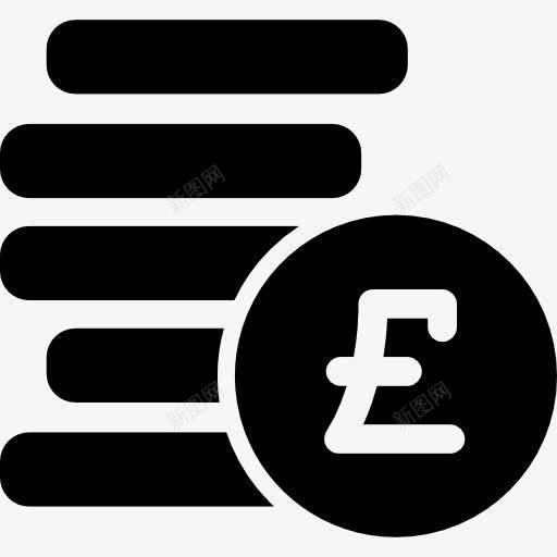 英镑的硬币堆图标png_新图网 https://ixintu.com 商务 堆叠 硬币 英镑 财政 钱
