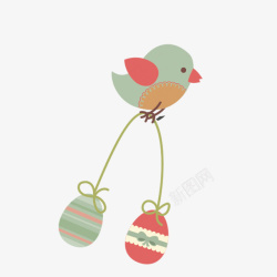 手绘小鸟携着彩蛋手绘小鸟携着彩蛋高清图片