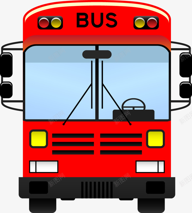 一辆公交车png免抠素材_新图网 https://ixintu.com PNG图形 PNG装饰 公交车 卡通 汽车 装饰