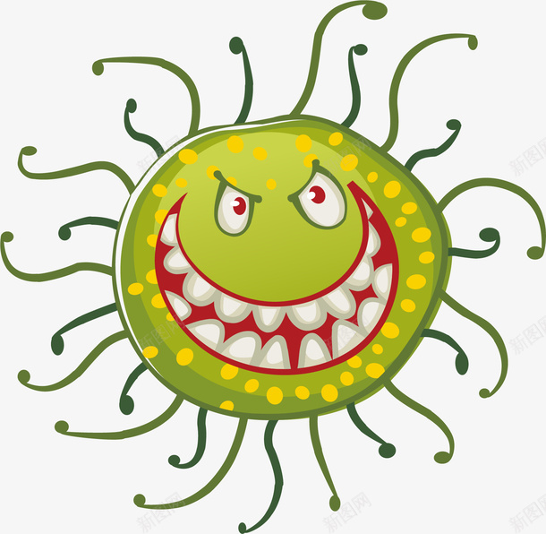 创意细菌绿色卡通矢量图ai免抠素材_新图网 https://ixintu.com 创意细菌素材 创意绿色细菌 卡通细菌 细菌 矢量图