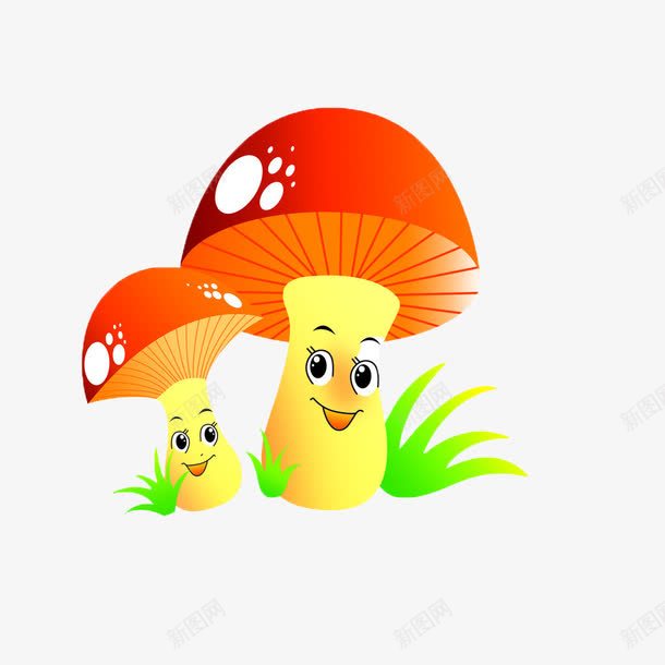 蘑菇可爱卡通彩色png免抠素材_新图网 https://ixintu.com 卡通 可爱 彩色 蘑菇