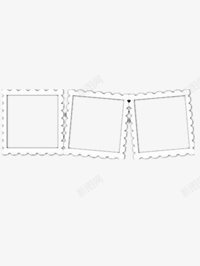 边框白色边框三个白色边框png免抠素材_新图网 https://ixintu.com 三个 三格边框 白色 边框