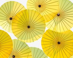 黄色油纸伞素材
