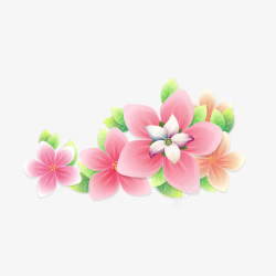 粉色花朵元素素材